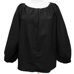 Modern Citizen Black Cotton Balloon Sleeve Blouse Size Large